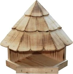Futterhaus - Vogelhaus Als Eckhaus Mit Schindeln